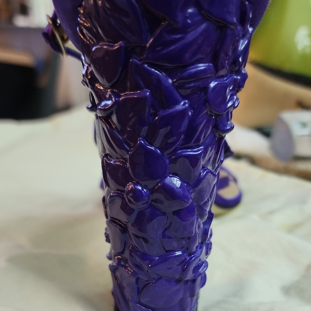 Paul Andrew Purple Strappy Heels - Picture 9 of 10